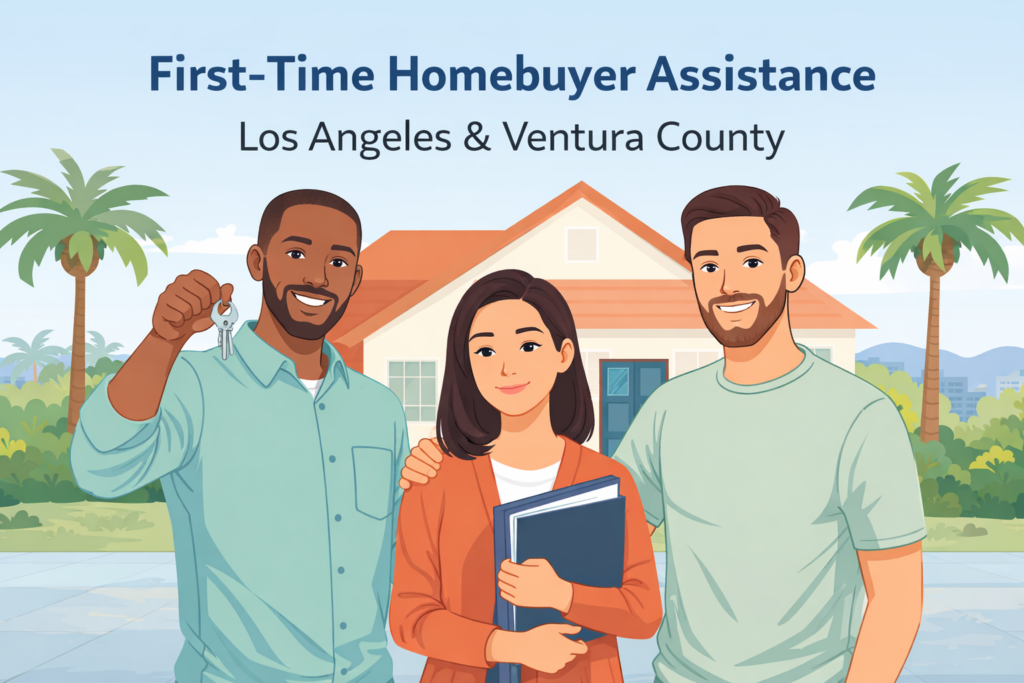 First-time homebuyer assistance programs in Los Angeles and Ventura County including down payment grants and homebuyer support
